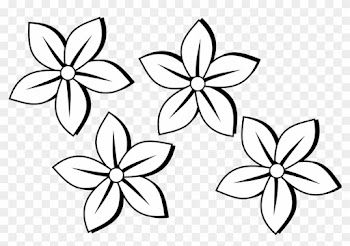 Clipart Line Art Flower - Flowers Clipart Black And White