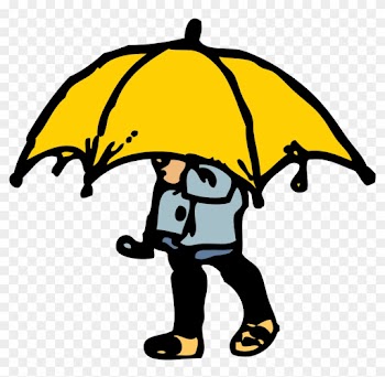 Clipart Little Boy Big Umbrella - Boy With Umbrella Cartoon
