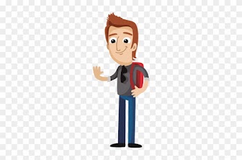 Clipart Male Student Cartoon - Cartoon People Png