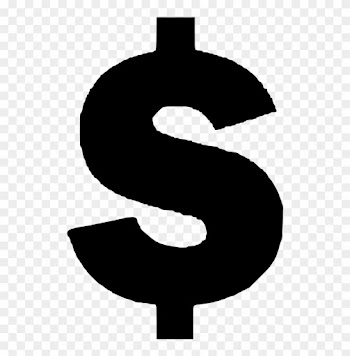 Clipart - Money - Black Dollar Sign Png