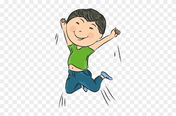 Clipart Mutluluktan Havaya Sıçrayan Yeşil Tişörtlü - Friendship Day Images Boy And Girl