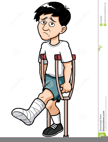 Clipart Of A Boy With A Broken Leg | Free Images at PNGio ...