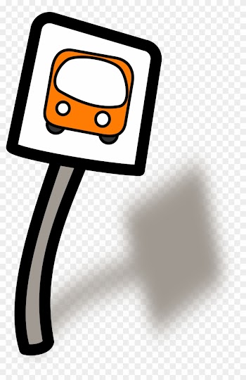 Clipart Of A Bus Stop Funny - Bus Stop Sign Clipart