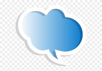 Clipart Of Clouds, Bubble And 2 Cloud - Heart