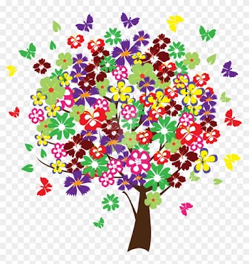 Clipart Of Colorful Tree - Colorful Vector Tree Png