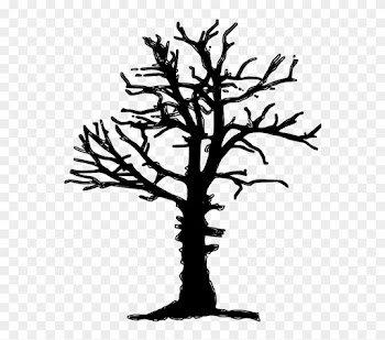 Clipart Of Dead Tree Silhouette Vector Image - Dead Tree Pixel Art