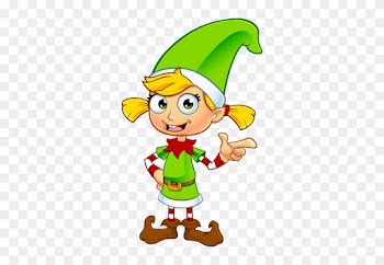 Clipart Of Girl Elf In Green Character - Girl Elf