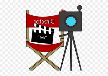 Clipart Of Movie, Director And Camera - Illustration