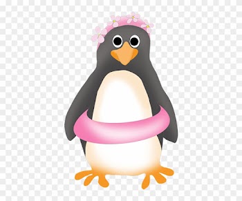 Clipart Of Royal Penguin - Swimming Penguin Clip Art