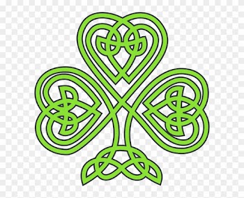 Clipart Of Shamrocks And Four Leaf Clovers - St Patricks Day Celtic