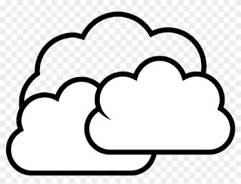 Clipart Of Sky, Cloudy And Partly - Colouring Picture Of Cloud