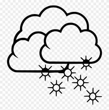 Clipart Of Wind, Snowstorm January And Blizzard - Coloring Pics Of Cloud