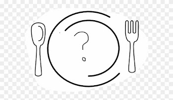 Clipart - Plate Of Food Clipart Black And White