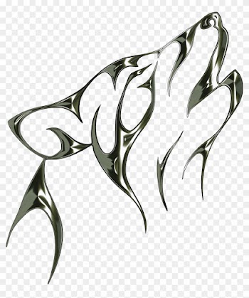 Clipart Polished Obsidian Tribal Wolf No Background - Clipart Polished Obsidian Tribal Wolf No Background