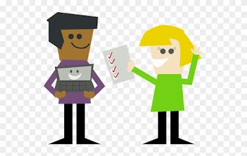 Clipart Royalty Free Stock Contract Clipart Unimportant - Peer Assessment Cartoon