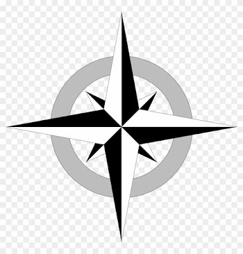 Clipart - Simple Compass Rose Vector
