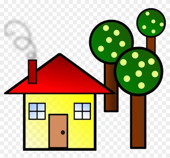 Clipart Smart Ideas Simple House Clipart With Trees - Trees And A House