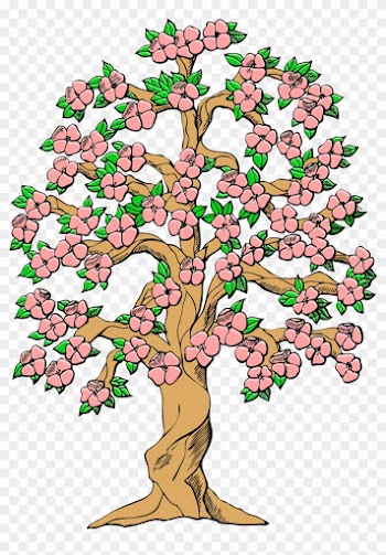 Clipart - Spring Flowers Tree Clip Art