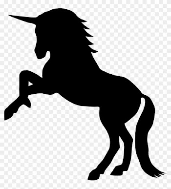 Clipart - Unicorn Silhouette Clip Art
