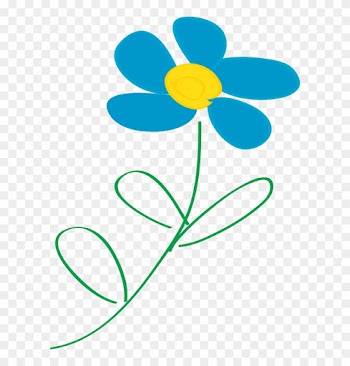Clipart Whimsical Blue Flower - Clip Art Flowers Free