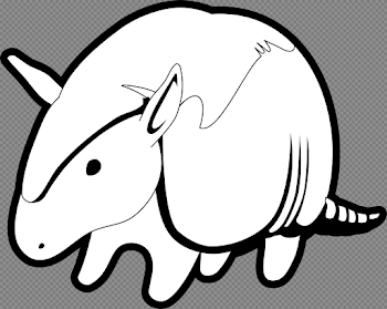 clipartist.net » Clip Art » armadillo black white line art super ...