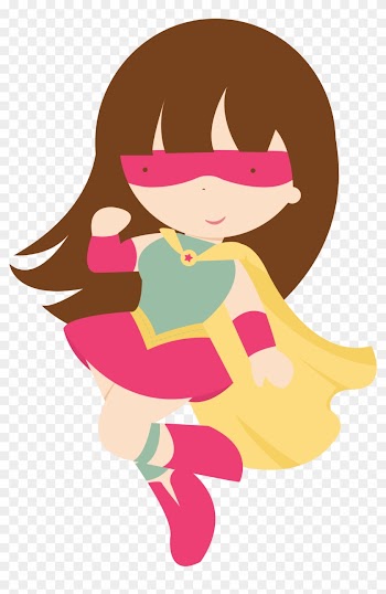 Clipartopia Supergirls 1 - Cute Girl Superhero Clipart
