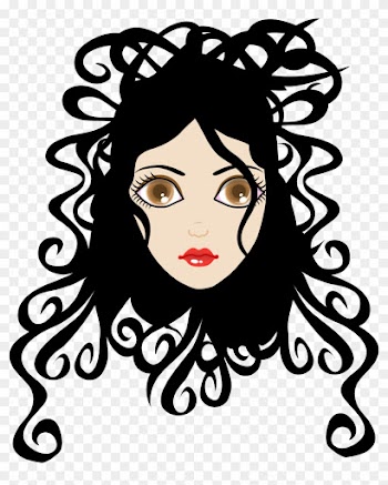 Cliparts Natural Hair - Cafepress Girl Curly Hair Black White Flip Flops