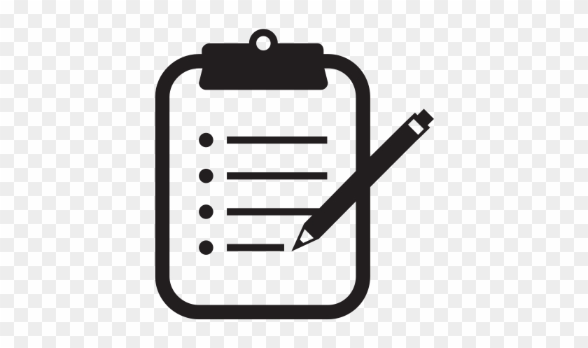 Clipboard Clipart Black And White - Notes Icon