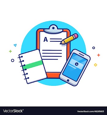 clipboard note book paper pencil cartoon