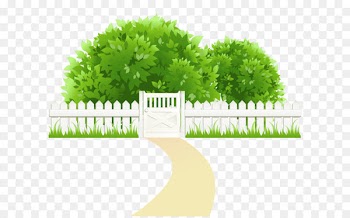 Clipping path Clip art - Path with Fence and Trees Transparent PNG Clipart 