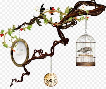 Clock Cage Bird Halloween film series - Litter Birdcage clock 