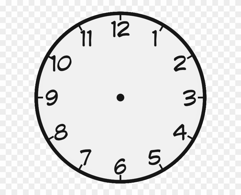 Clock Clipart Blank - Clock To The Half Hour