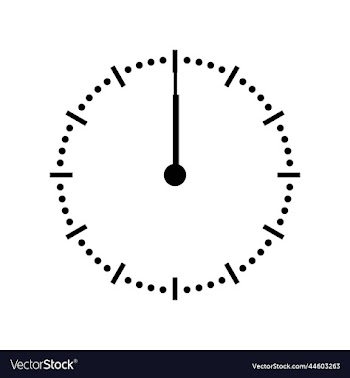 clock face blank isolated on white background vec