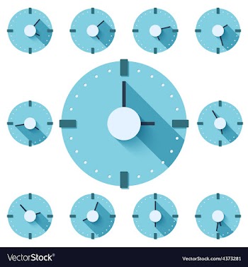 Clock flat icon EPS vector image
