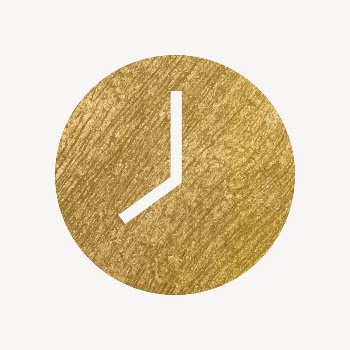 Clock gold icon, glittery design | Free Icons - rawpixel