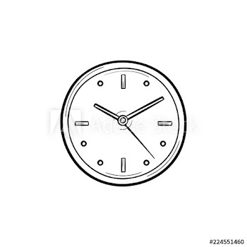 Clock hand drawn outline doodle icon