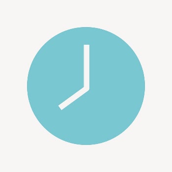 Clock icon, blue flat design | Free Icons - rawpixel
