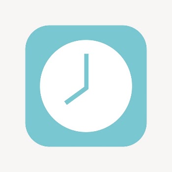 Clock icon, flat square design | Free Icons - rawpixel