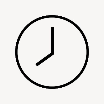 Clock icon, line art illustration | Free Icons - rawpixel