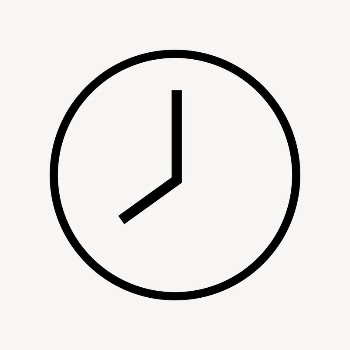 Clock icon, line art illustration | Free Icons - rawpixel