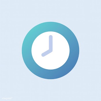Clock icon vector in blue | Free stock vector - 486927