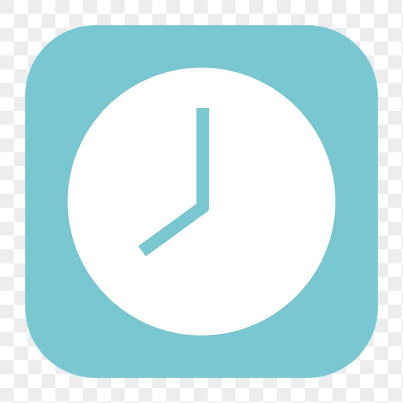 Clock png sticker, flat square | Free Icons - rawpixel