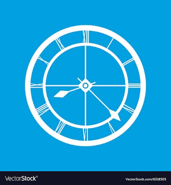  					Clock white icon vector image														