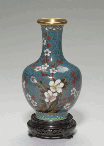 Cloisonne vase with stand; round | Free Photo - rawpixel