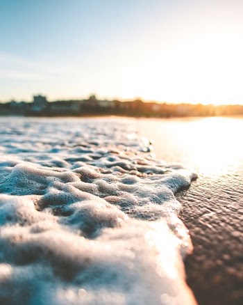 close photography of sea