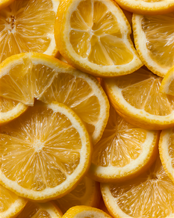 Close-Up Lemon Slice Flatlay