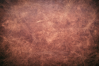 Close-Up Macro Texture of Aged Brown Leather