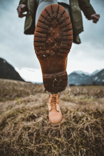 Close Up of A Brown Leather Boot