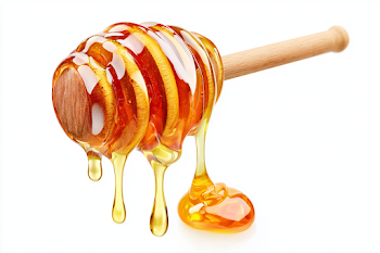 Close-Up of a Honey Dipper with Amber Honey