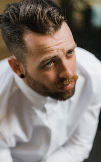 Close-up Of A Man Wearing White Dress Shirt